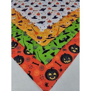 Halloween Dog Bandana Flexible Decorative Smooth Dog Scarf Bib Pumpkin Witch Owl